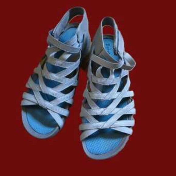 BARETRAP Sammie's Strappy Waterproof Sandal GREY/SILVER 10 - Picture 1 of 8